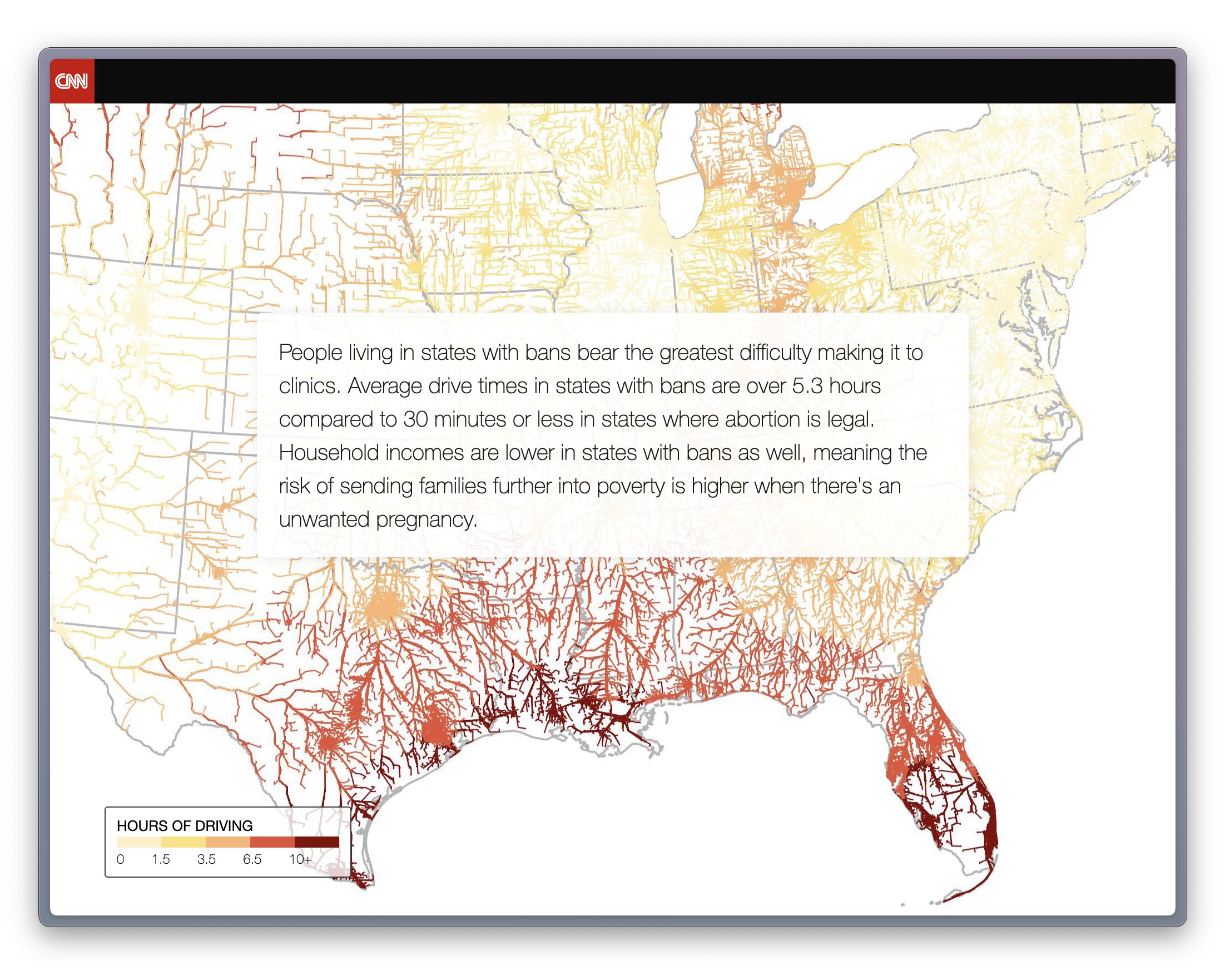 Inequality of abortion access in a post-Roe America